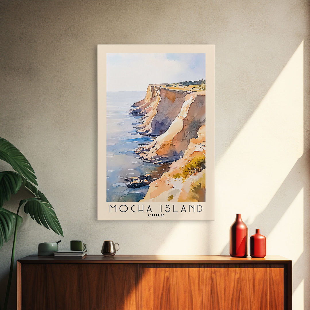 Mocha Island, Chile Watercolor Print, Vacation Gift, Chile Wall Art, Vacation Wall Art, Vacatation Memories, Beach Decor, Beach Or Lakehouse Art