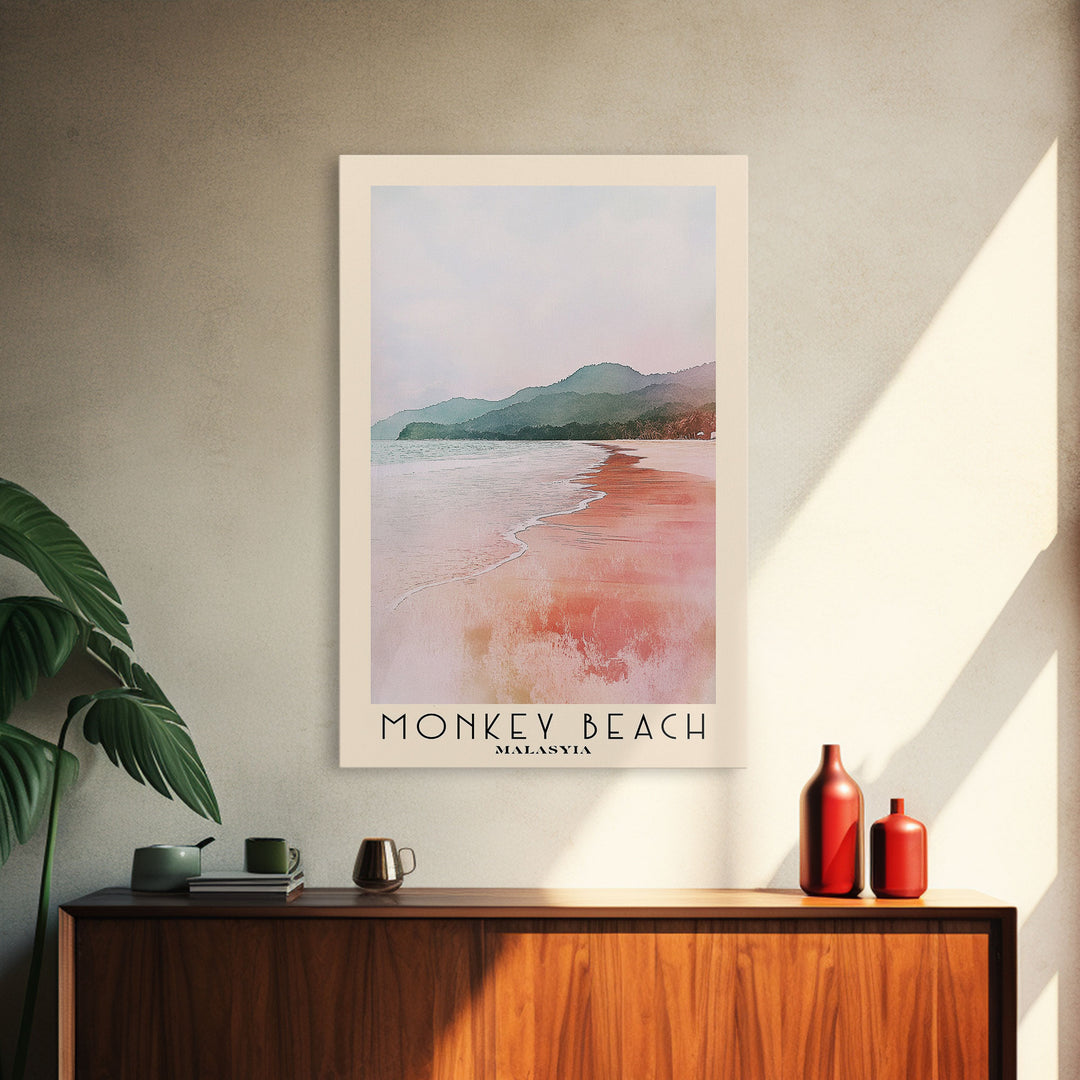 Monkey Beach, Malasyia Watercolor Print, Vacation Gift, Malasyia Wall Art, Vacation Wall Art, Vacatation Memories, Beach Decor, Beach Or Lakehouse Art