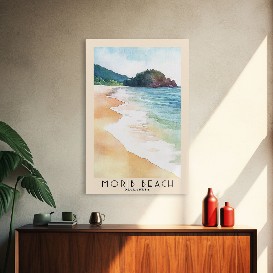 Morib Beach, Malasyia Watercolor Print, Vacation Gift, Malasyia Wall Art, Beach Painting, Beach Decor, Beach Or Lakehouse Art