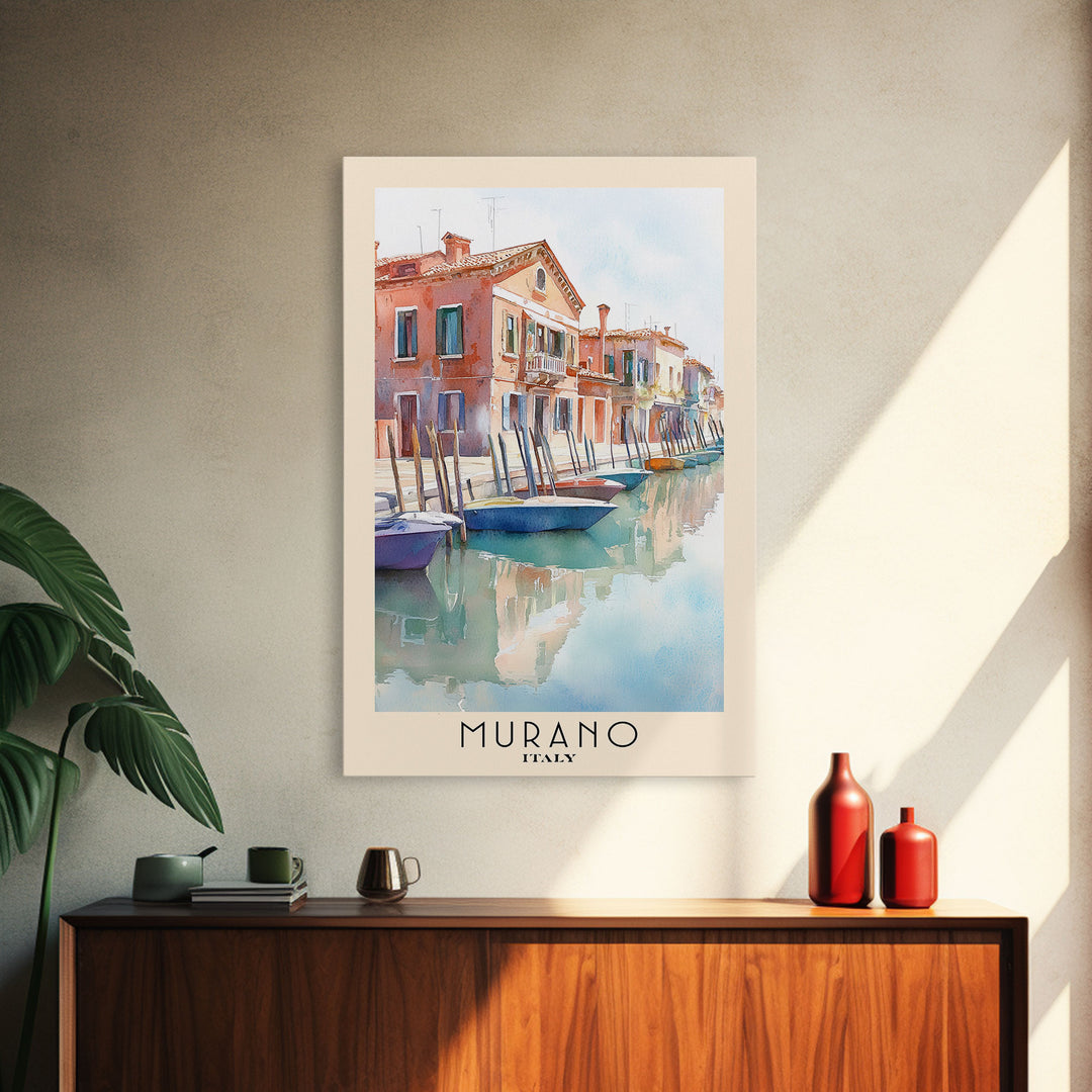 Murano, Italy Watercolor Print, Vacation Gift, Italy Wall Art, Vacation Wall Art, Vacatation Memories, Beach Decor, Beach Or Lakehouse Art