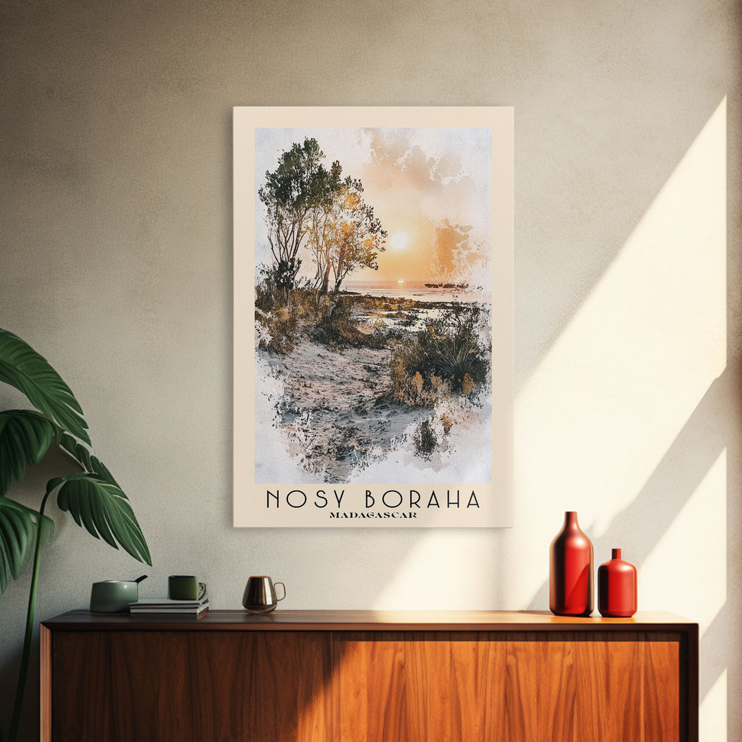 Nosy Boraha, Madagascar Watercolor Print, Vacation Gift, Madagascar Wall Art, Vacation Wall Art, Vacatation Memories, Beach Decor, Beach Or Lakehouse Art