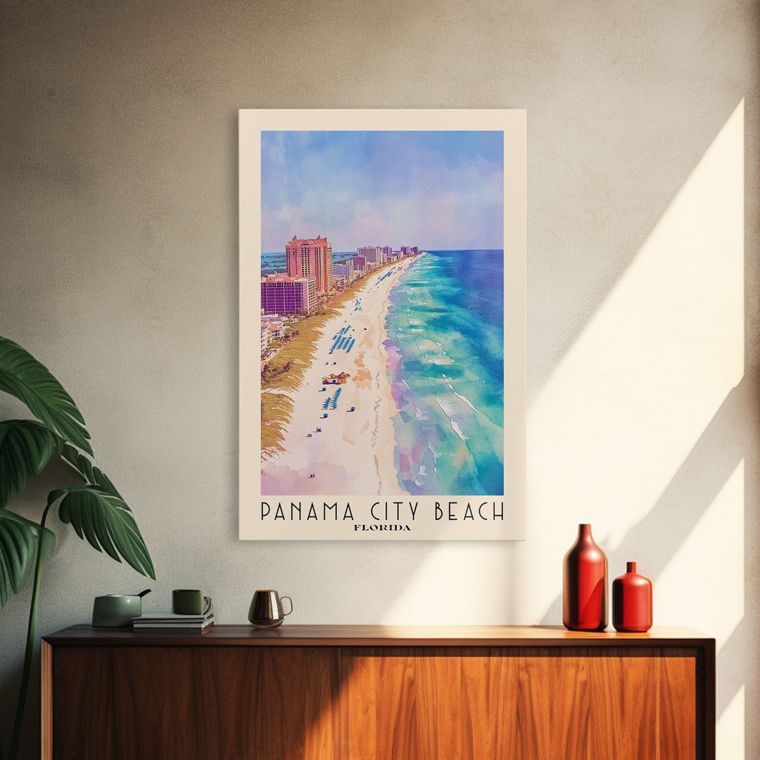 Panama City Beach, Florida Watercolor Print, Vacation Gift, Florida Wall Art, Vacation Wall Art, Vacatation Memories, Beach Decor, Beach Or Lakehouse Art