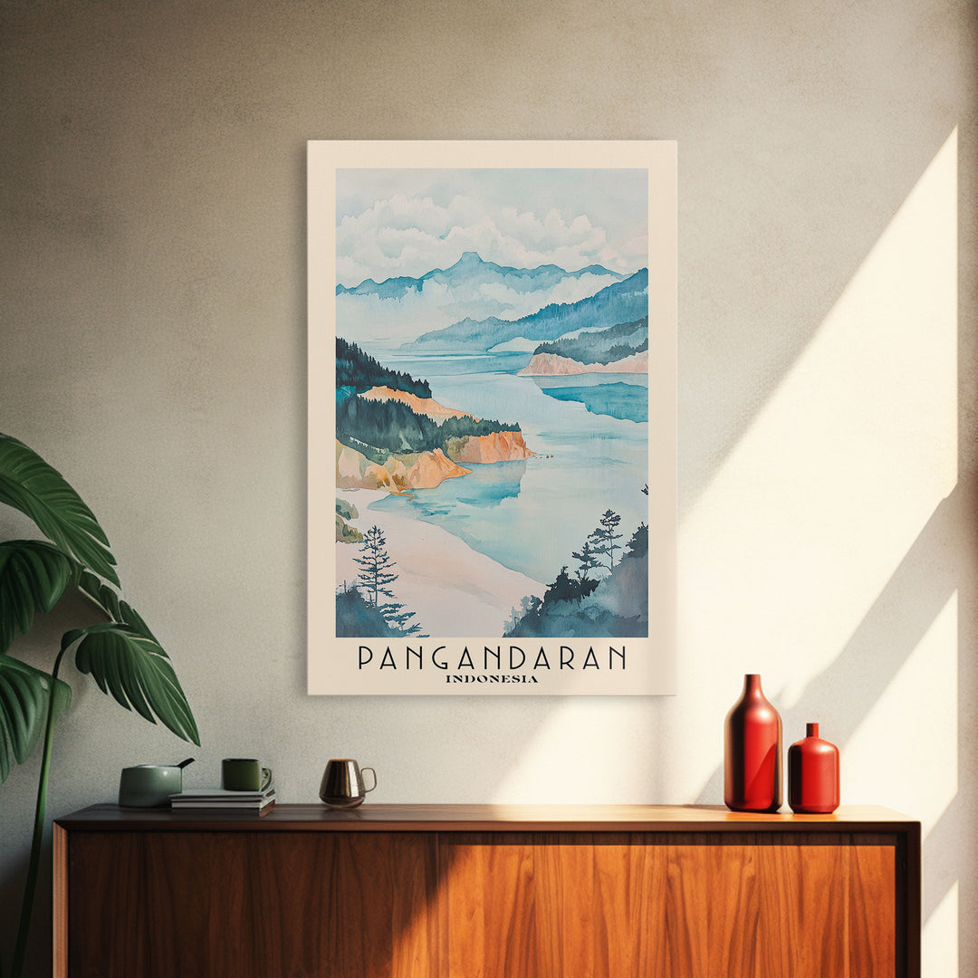 Pangandaran, Indonesia Watercolor Print, Vacation Gift, Indonesia Wall Art, Beach Painting, Beach Decor, Beach Or Lakehouse Art