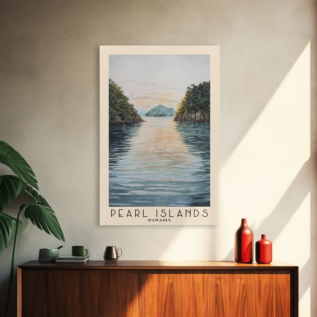 Pearl Islands, Panamá Watercolor Print, Vacation Gift, Panamá Wall Art, Beach Painting, Beach Decor, Beach Or Lakehouse Art