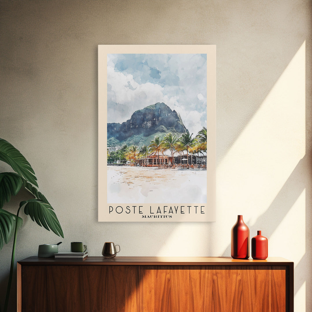 Poste Lafayette, Mauritius Watercolor Print, Vacation Gift, Mauritius Wall Art, Vacation Wall Art, Vacatation Memories, Beach Decor, Beach Or Lakehouse Art