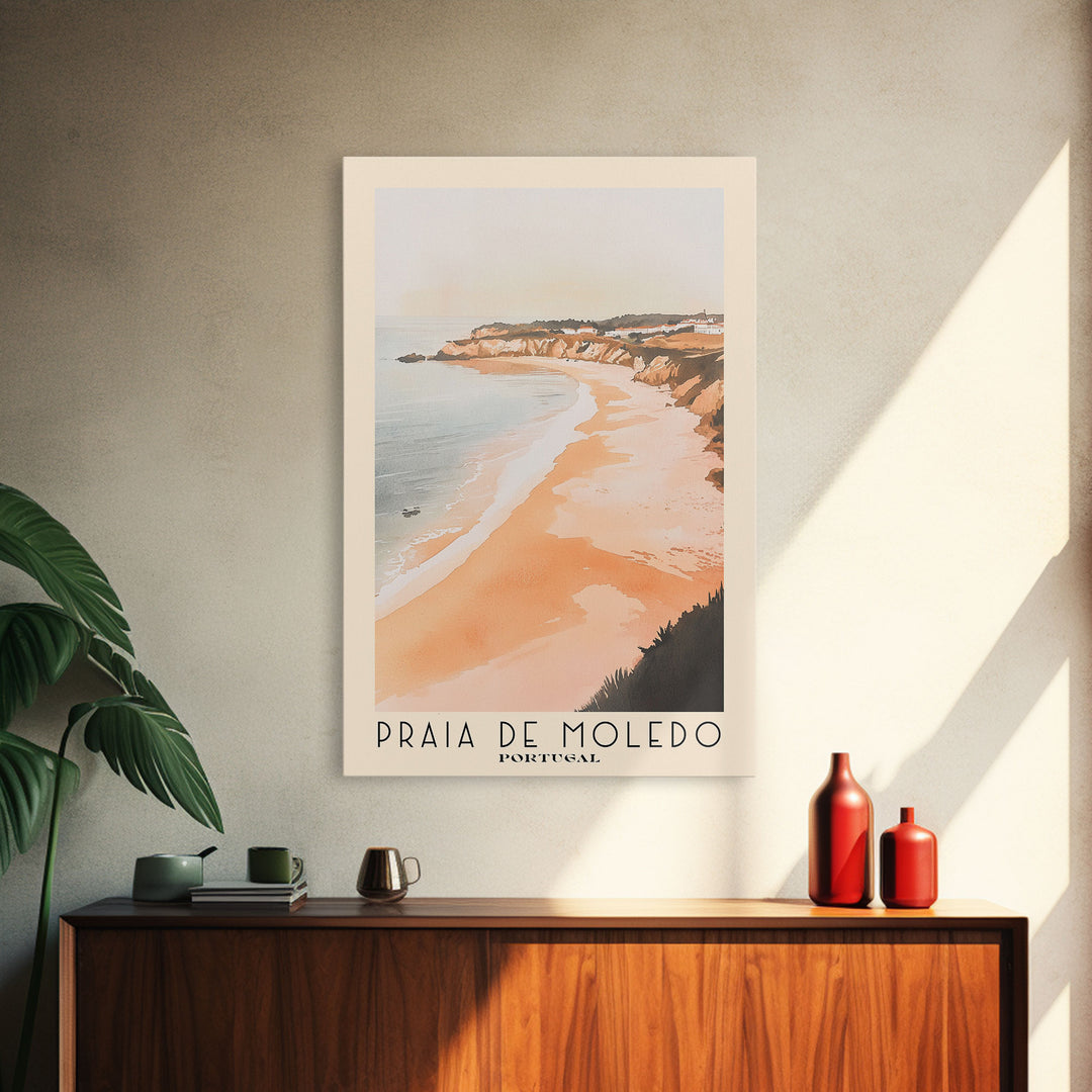 Praia de Moledo, Portugal Watercolor Beach Print, Vacation Gift, Portugal Wall Art, Beach Painting, Beach Decor, Beach Painting