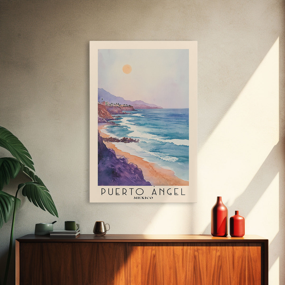 Puerto Ángel, Mexico Watercolor Print, Vacation Gift, Mexico Wall Art, Beach Painting, Beach Decor, Beach Or Lakehouse Art