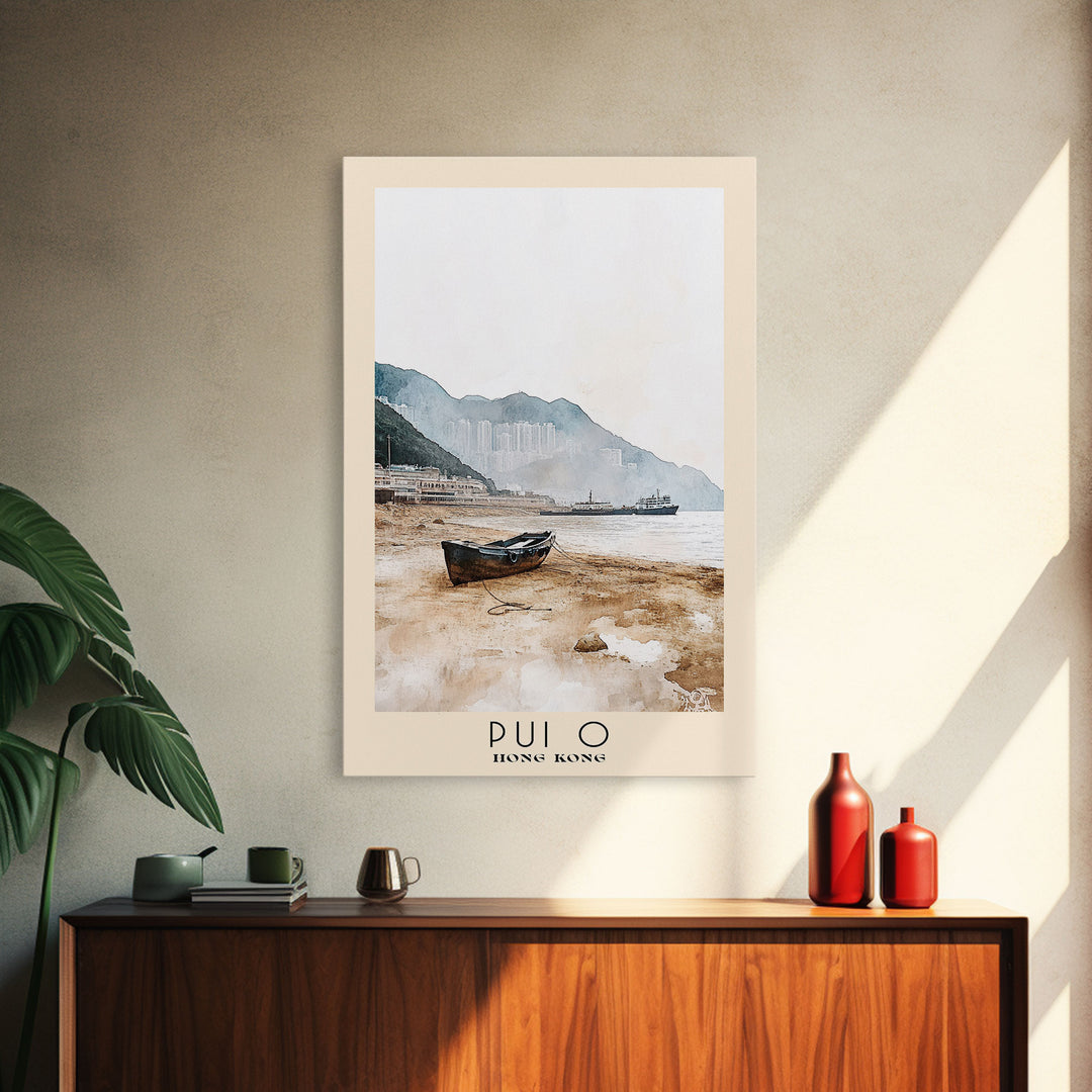 Pui O, Hong Kong Watercolor Print, Vacation Gift, Hong Kong Wall Art, Vacation Wall Art, Vacatation Memories, Beach Decor, Beach Or Lakehouse Art