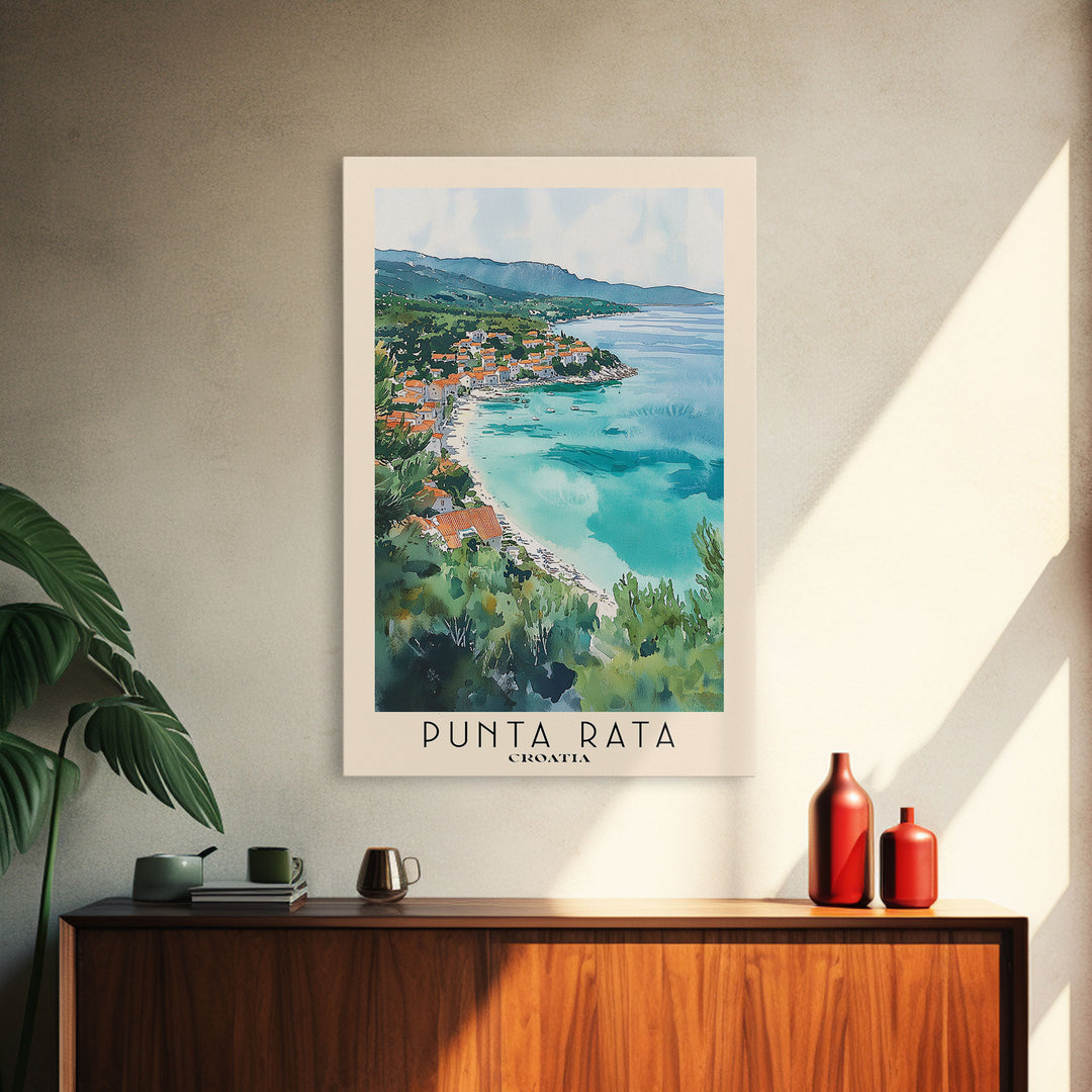 Punta Rata, Croatia Watercolor Print, Vacation Gift, Croatia Wall Art, Vacation Wall Art, Vacatation Memories, Beach Decor, Beach Or Lakehouse Art