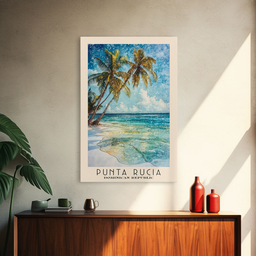 Punta Rucia, Dominican Republic Watercolor Print, Vacation Gift, Dominican Republic Wall Art, Beach Painting, Beach Decor, Beach Or Lakehouse Art