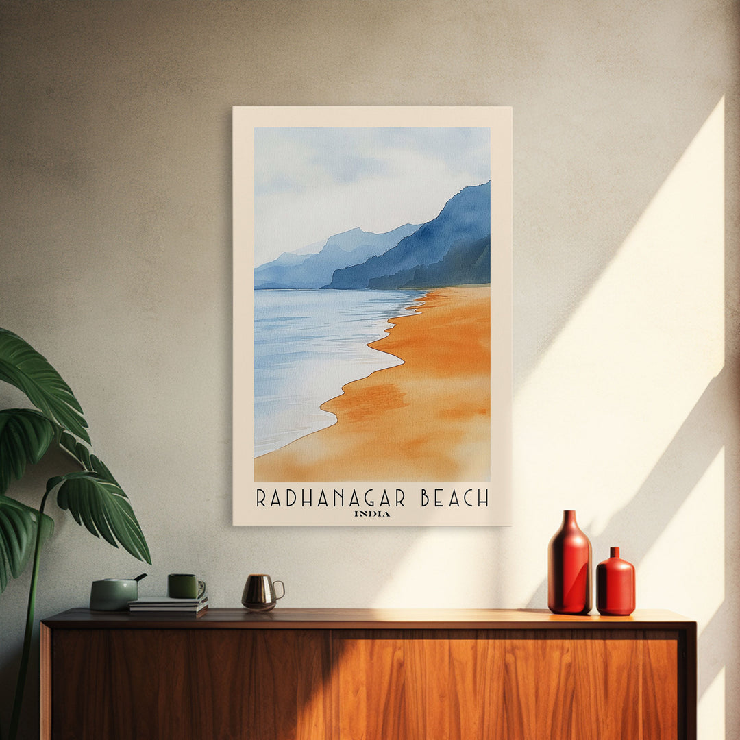 Radhanagar Beach, India Watercolor Beach Print, Vacation Gift, India Wall Art, Beach Painting, Beach Decor, Beach Painting