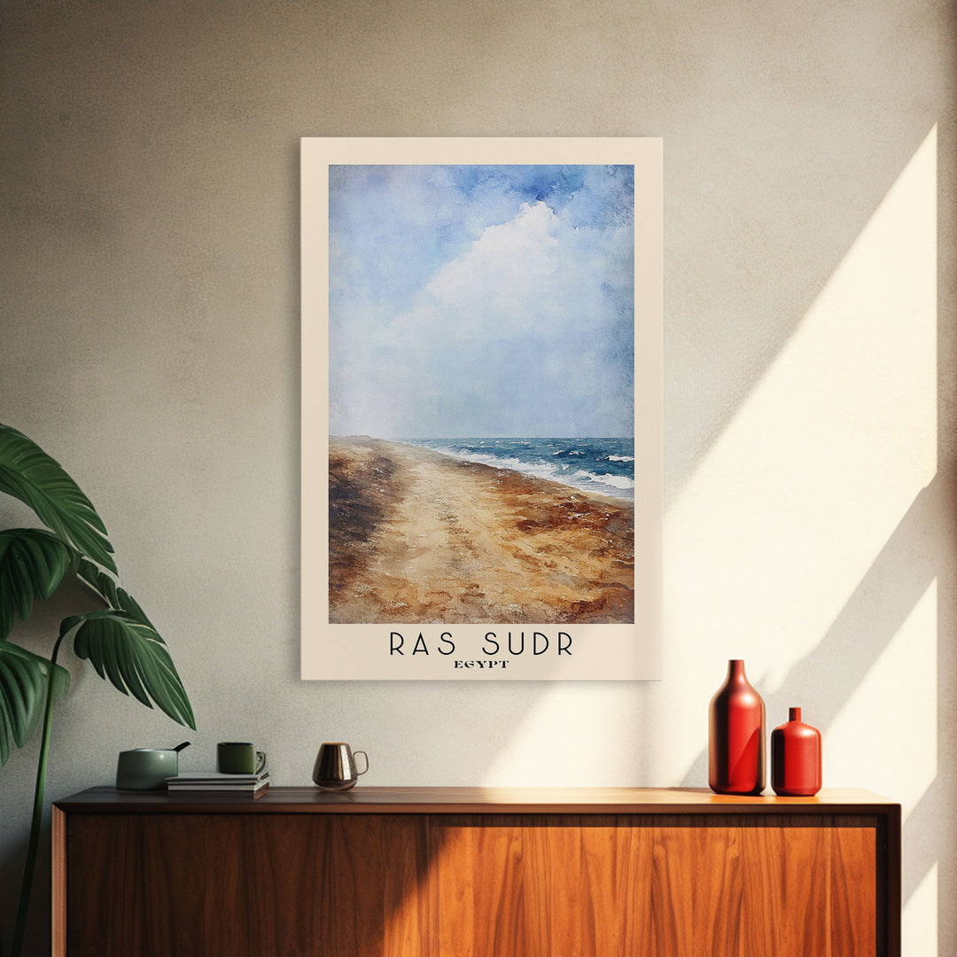 Ras Sudr, Egypt Watercolor Print, Vacation Gift, Egypt Wall Art, Vacation Wall Art, Vacatation Memories, Beach Decor, Beach Or Lakehouse Art