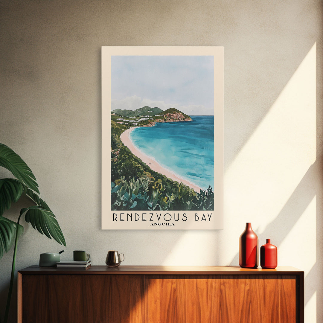 Rendezvous Bay, Anguila Watercolor Print, Vacation Gift, Anguila Wall Art, Beach Painting, Beach Decor, Beach Or Lakehouse Art