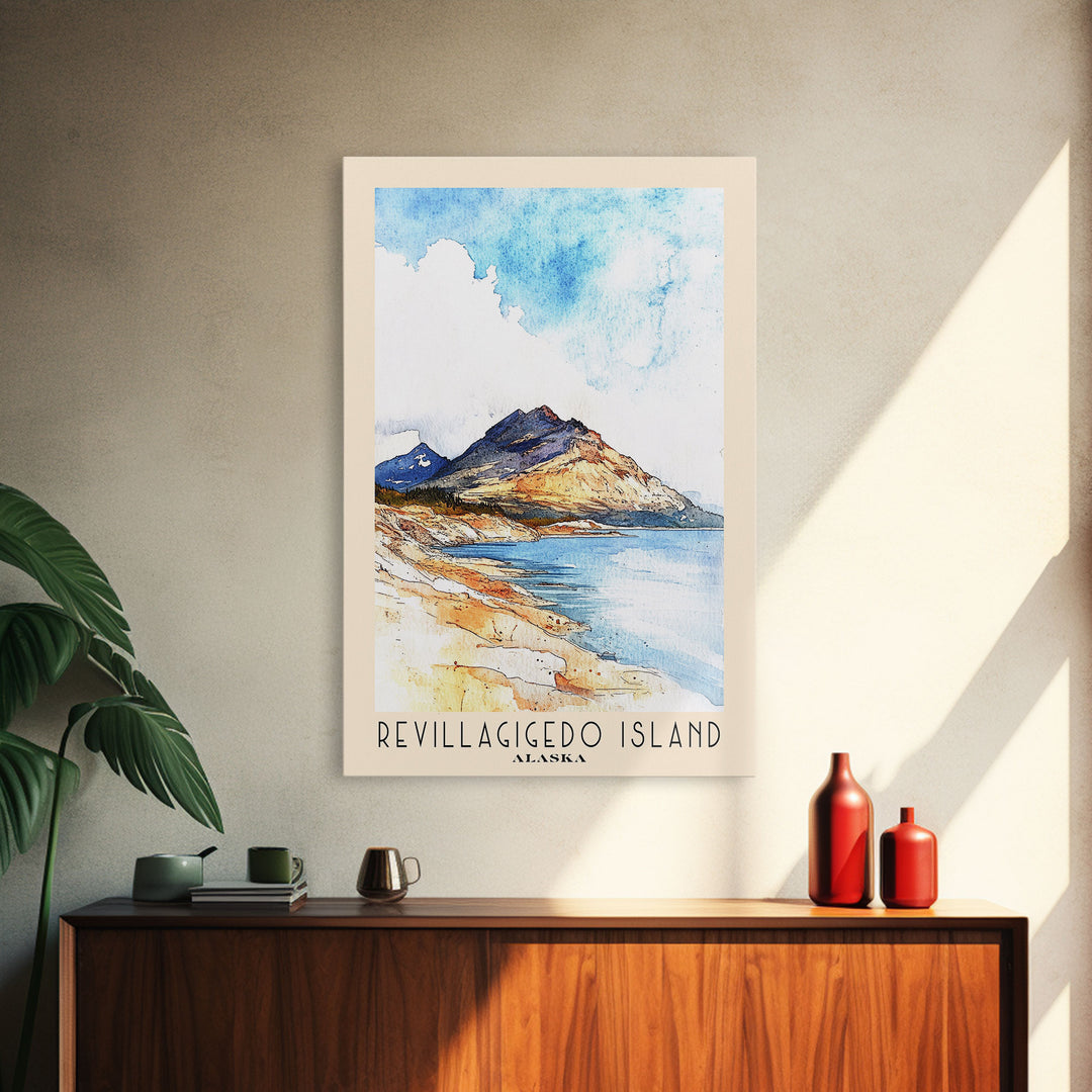 Revillagigedo Island, Alaska Watercolor Print, Vacation Gift, Alaska Wall Art, Vacation Wall Art, Vacatation Memories, Beach Decor, Beach Or Lakehouse Art