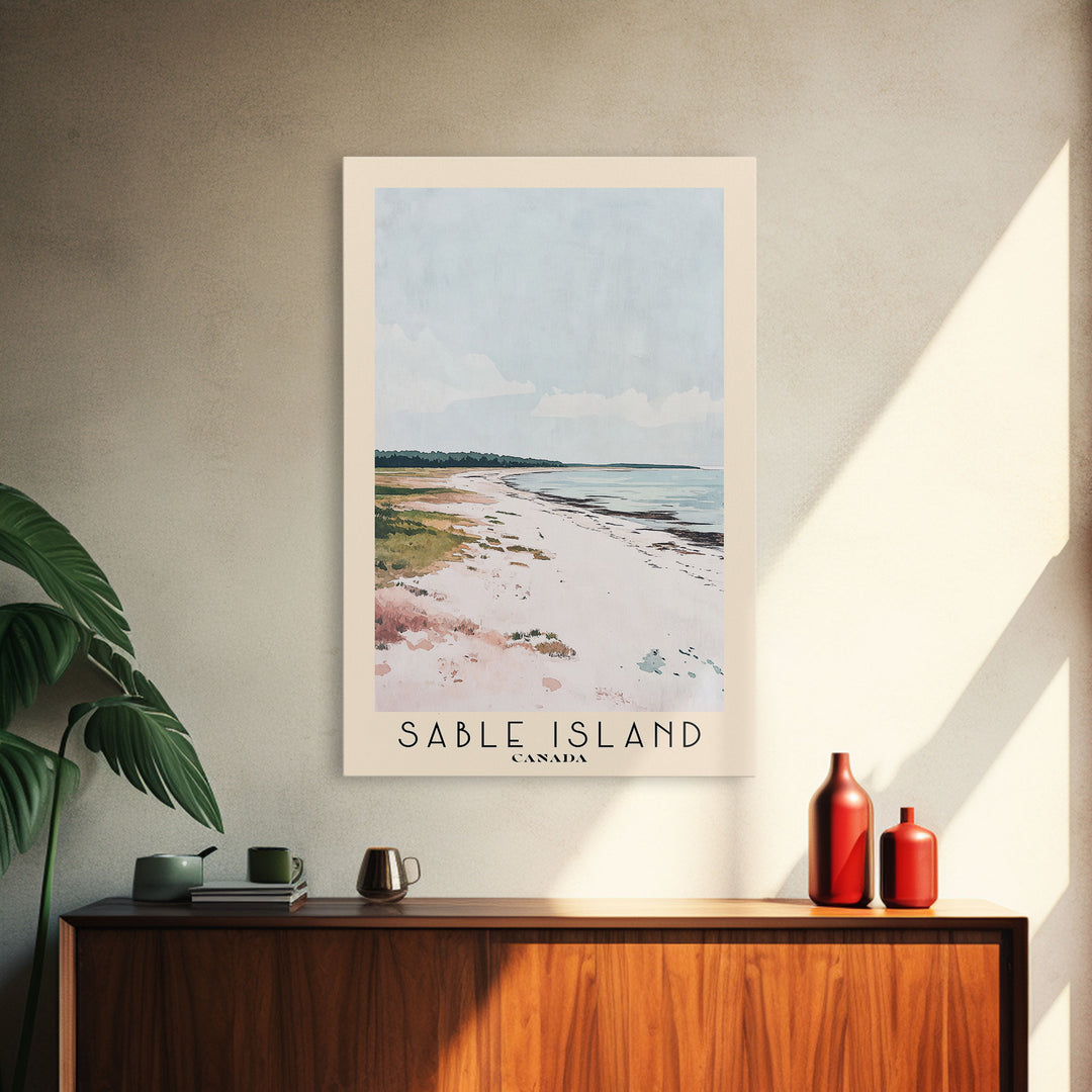 Sable Island, Canada Watercolor Print, Vacation Gift, Canada Wall Art, Beach Painting, Beach Decor, Beach Or Lakehouse Art