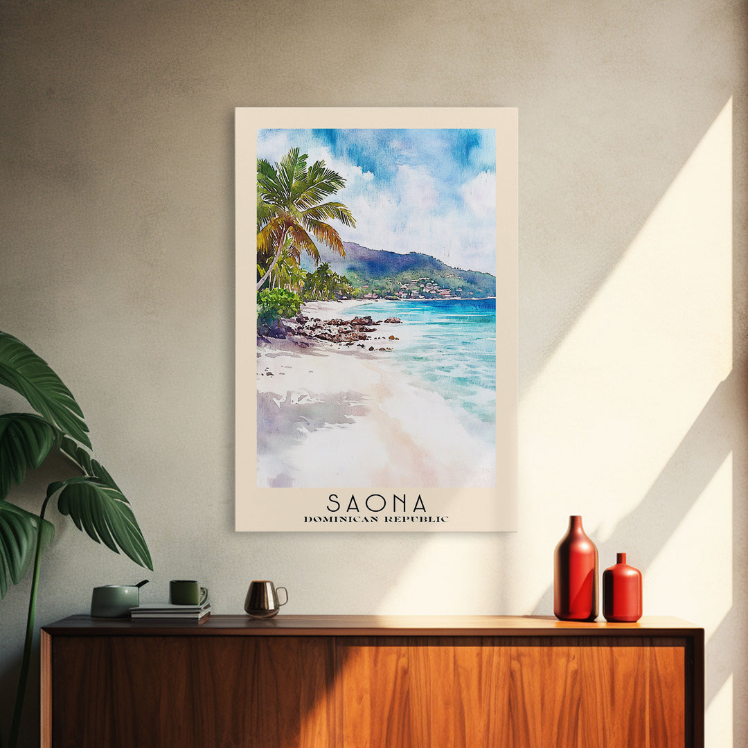 Saona, Dominican Republic Watercolor Print, Vacation Gift, Dominican Republic Wall Art, Vacation Wall Art, Vacatation Memories, Beach Decor, Beach Or Lakehouse Art