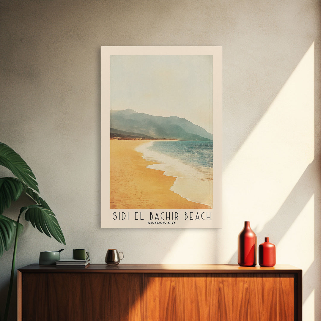 Sidi El Bachir beach, Morocco Watercolor Print, Vacation Gift, Morocco Wall Art, Vacation Wall Art, Vacatation Memories, Beach Decor, Beach Or Lakehouse Art