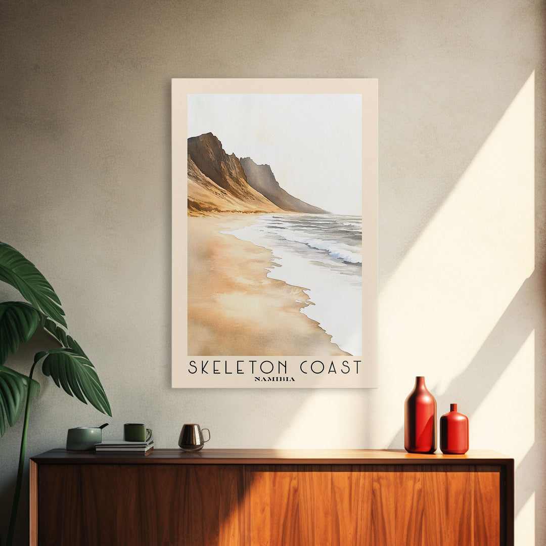 Skeleton Coast, Namibia Watercolor Print, Vacation Gift, Namibia Wall Art, Vacation Wall Art, Vacatation Memories, Beach Decor, Beach Or Lakehouse Art