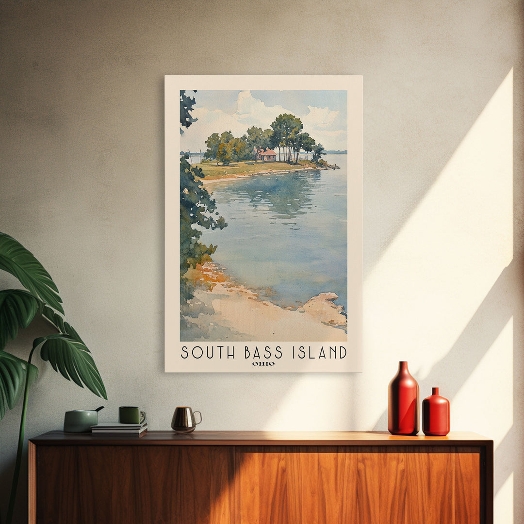 South Bass Island, Ohio Watercolor Print, Vacation Gift, Ohio Wall Art, Vacation Wall Art, Vacatation Memories, Beach Decor, Beach Or Lakehouse Art