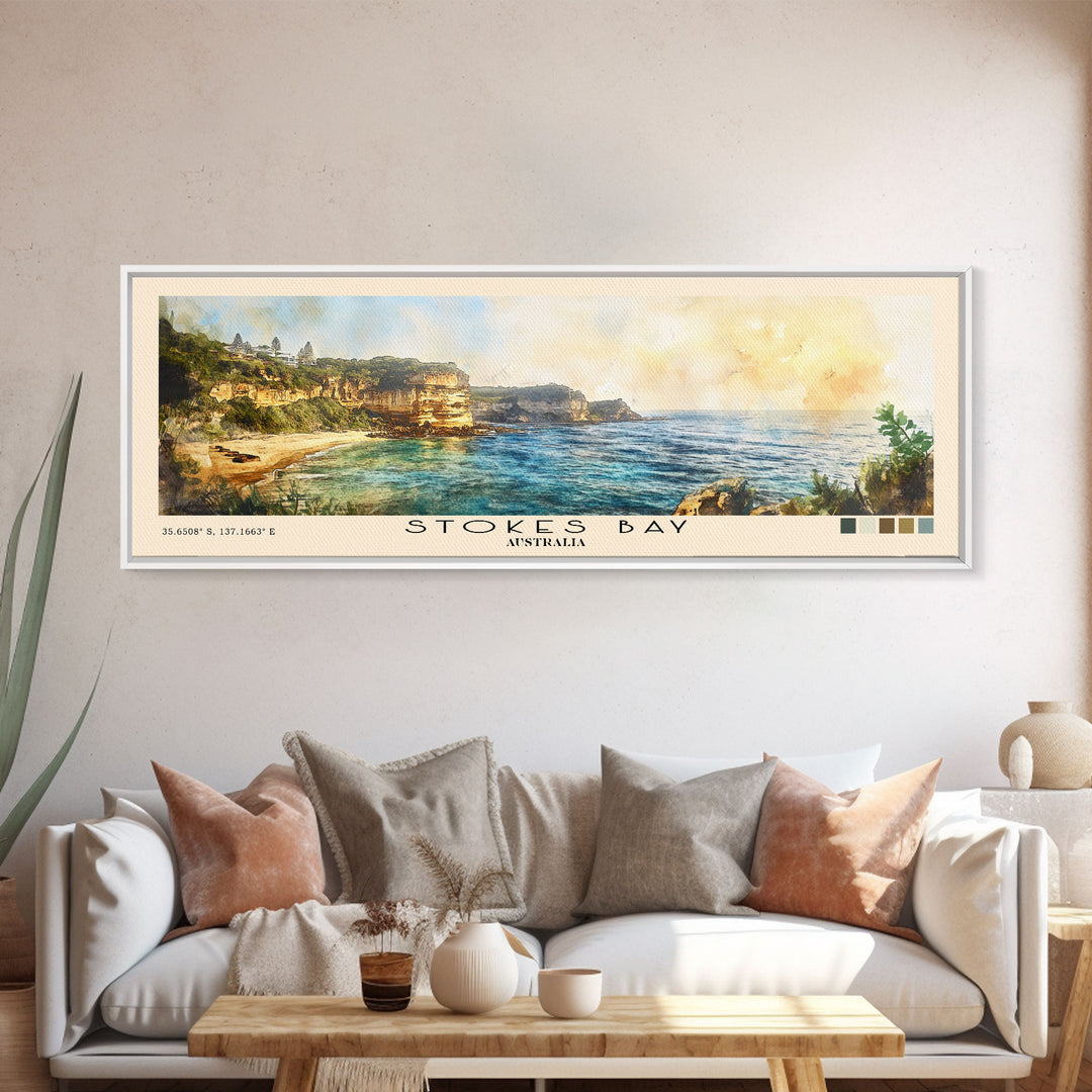 Stokes Bay, Australia Watercolor Print, Vacation Gift, Australia Wall Art, Beach Painting, Beach Decor, Beach Or Lakehouse Art