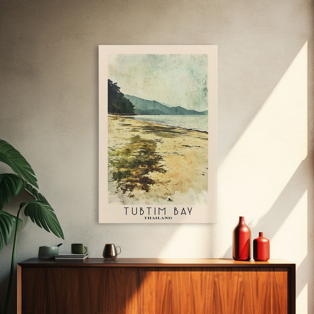 Tubtim Bay, Thailand Watercolor Beach Print, Vacation Gift, Thailand Wall Art, Beach Painting, Beach Decor, Beach Painting