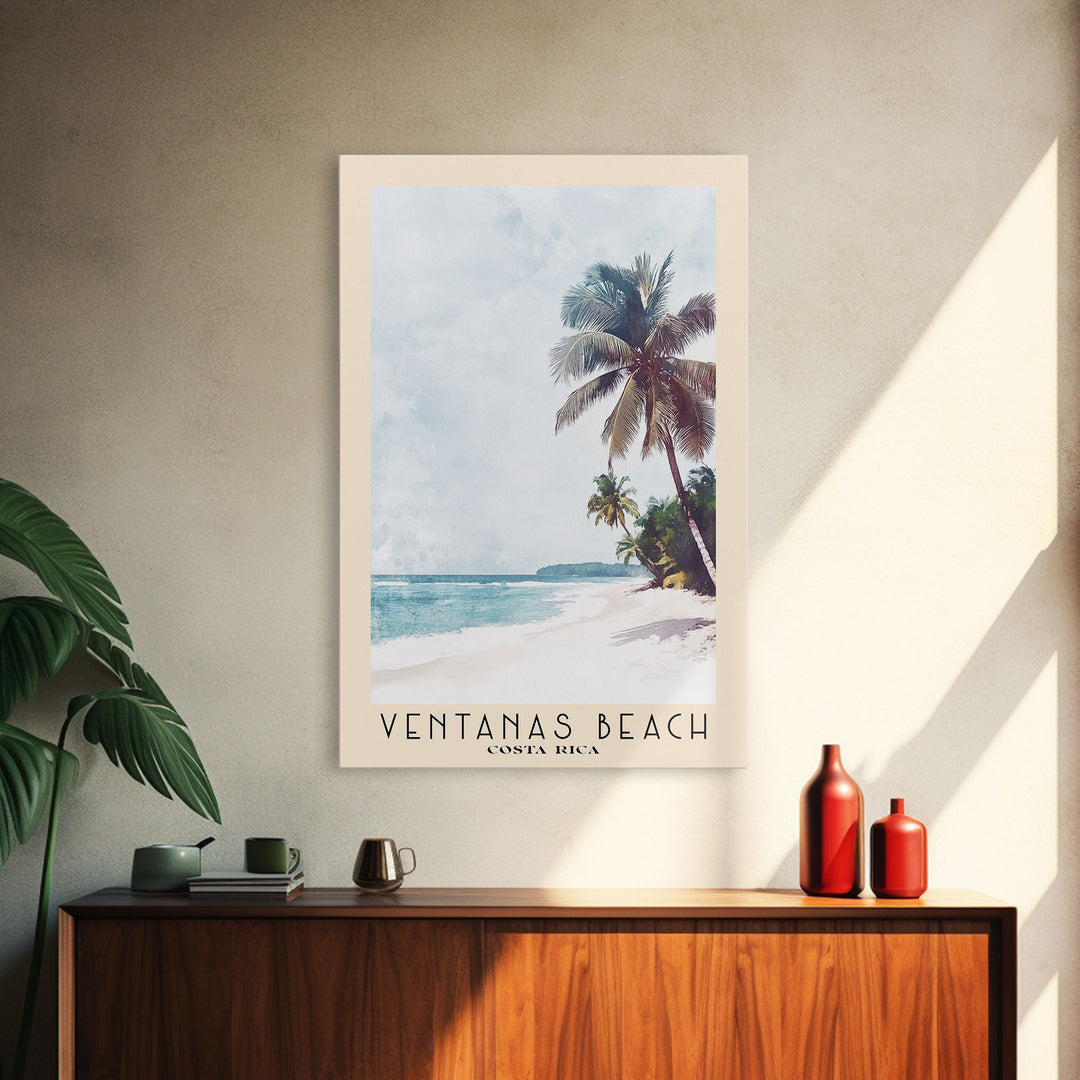 Ventanas Beach, Costa Rica Watercolor Print, Vacation Gift, Costa Rica Wall Art, Beach Painting, Beach Decor, Beach Or Lakehouse Art