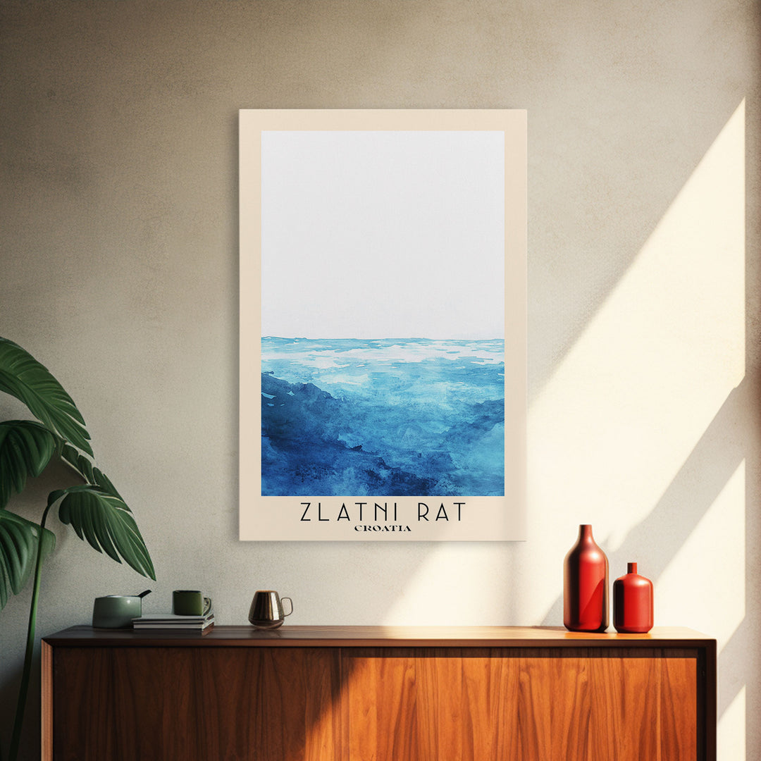 Zlatni Rat, Croatia Watercolor Print, Vacation Gift, Croatia Wall Art, Vacation Wall Art, Vacatation Memories, Beach Decor, Beach Or Lakehouse Art