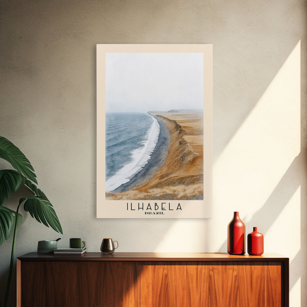 Ilhabela, Brazil Watercolor Print, Vacation Gift, Brazil Wall Art, Beach Painting, Beach Decor, Beach Or Lakehouse Art