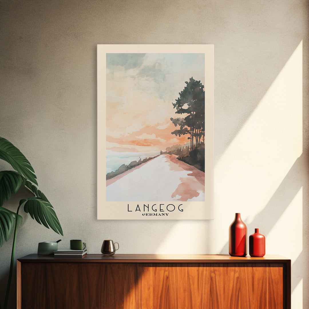 langeog, Germany Watercolor Print, Vacation Gift, Germany Wall Art, Vacation Wall Art, Vacatation Memories, Beach Decor, Beach Or Lakehouse Art