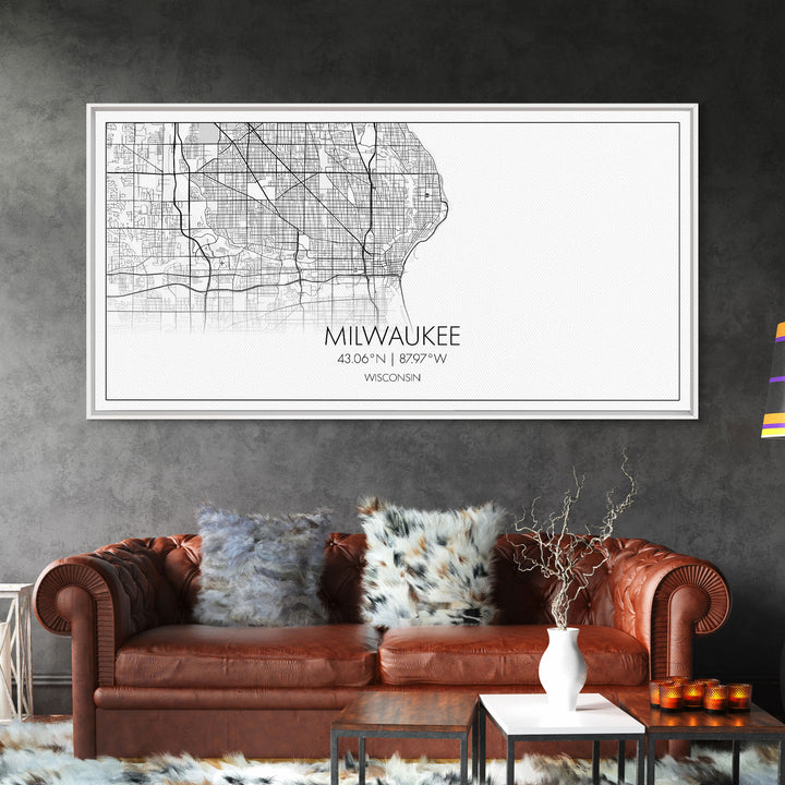 Milwaukee City Map, Wisconsin Map, Map Art, Minimalist Wall Art, Wall Art, Canvas Art, Country Home Art, Girl Room Décor, College Décor