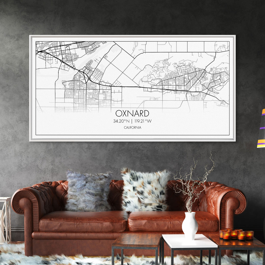 Oxnard City Map, California Art, Map Print, Minimalist Wall Art, Wall Art, Canvas Art, Long Wall Art, Teen Room Wall Art, Mom Birthday Gift