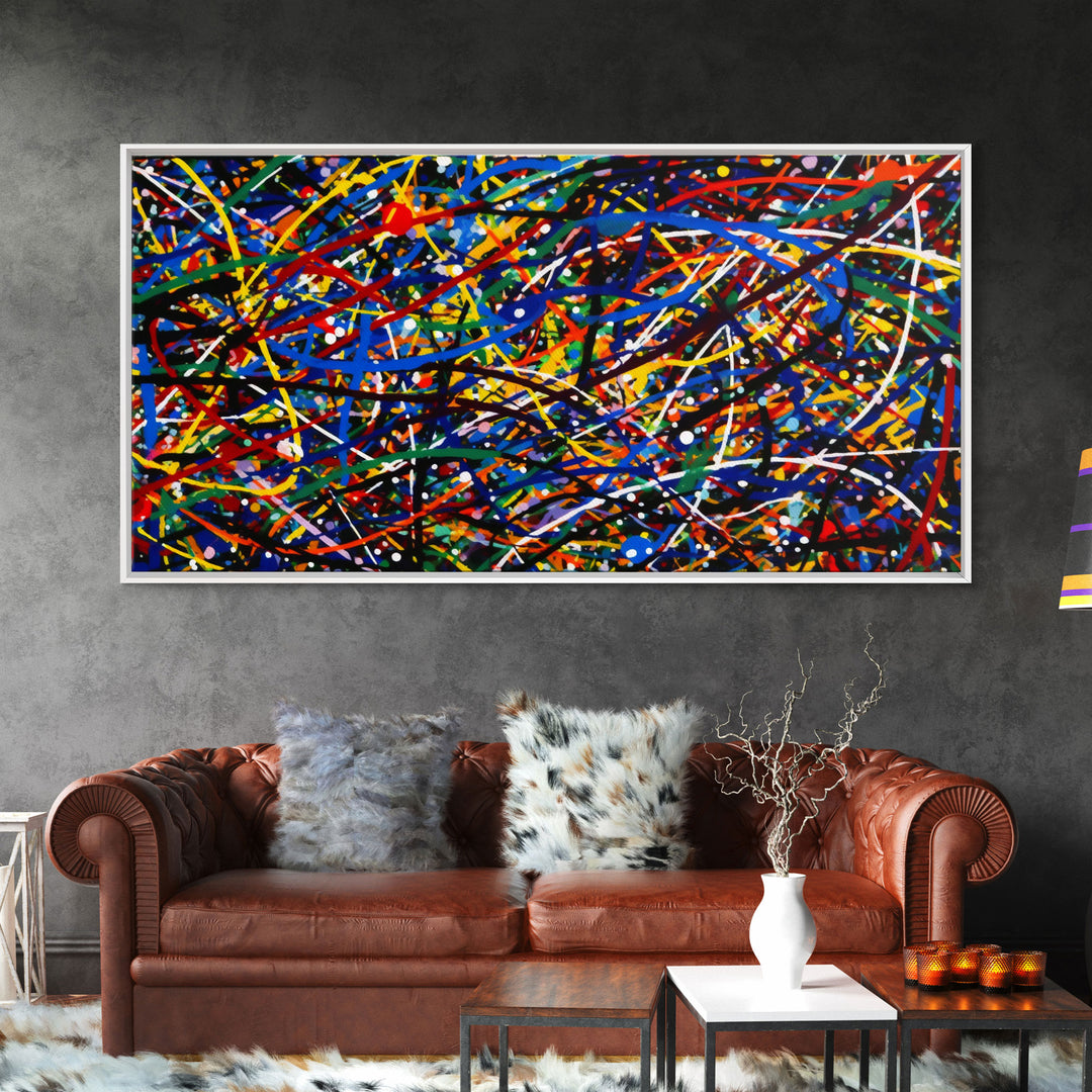 original abstract painting, Jackson Pollock style painting Print, modern abstract art, Colorful wall art, splatter Pollock Print Wall Art