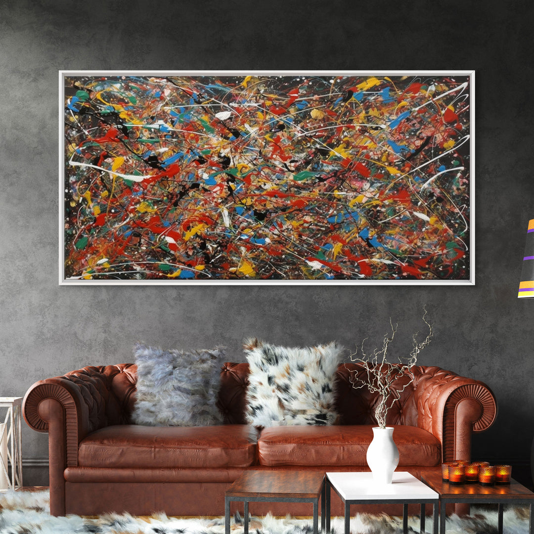 Cool Wall Art, Abstract Canvas Print, Modern Wall Decor, Jackson Pollock Style Wall Art, Abstract Decor, Abstract Expressionism