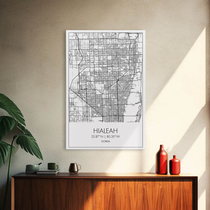 Hialeah Street Map, Nevada Map, City Map Art, Minimalist Wall Art, Wall Art, Canvas Print, Office Wall Art, Teen Gift, Travel Wall Print