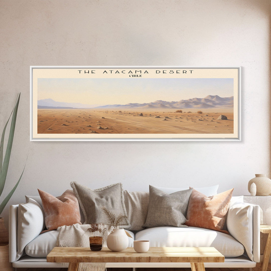 The Atacama Desert Travel Poster Print, Framed Canvas Wall Art, Metal Wall Art, COUNTRY art, Gift For Him, Travel Wall Art, Travel Lover Gift