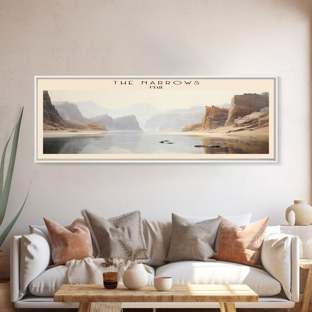 The Narrows Travel Poster Print, Framed Canvas Wall Art, Metal Wall Art, COUNTRY art, Gift For Him, Travel Wall Art, Travel Lover Gift