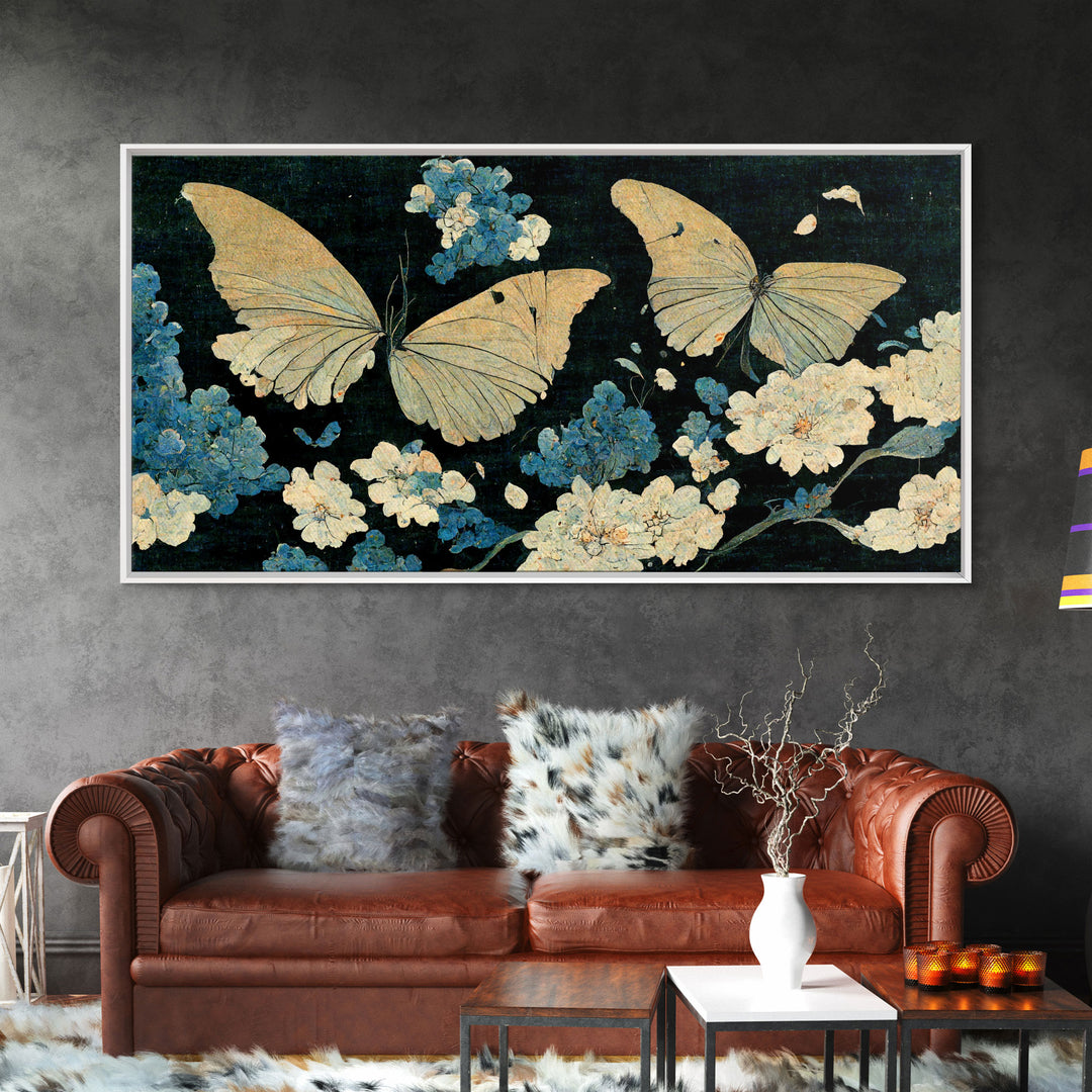 Butterfly canvas part, beautiful butterfly wall art, wall art for girls, living room art, guest room art