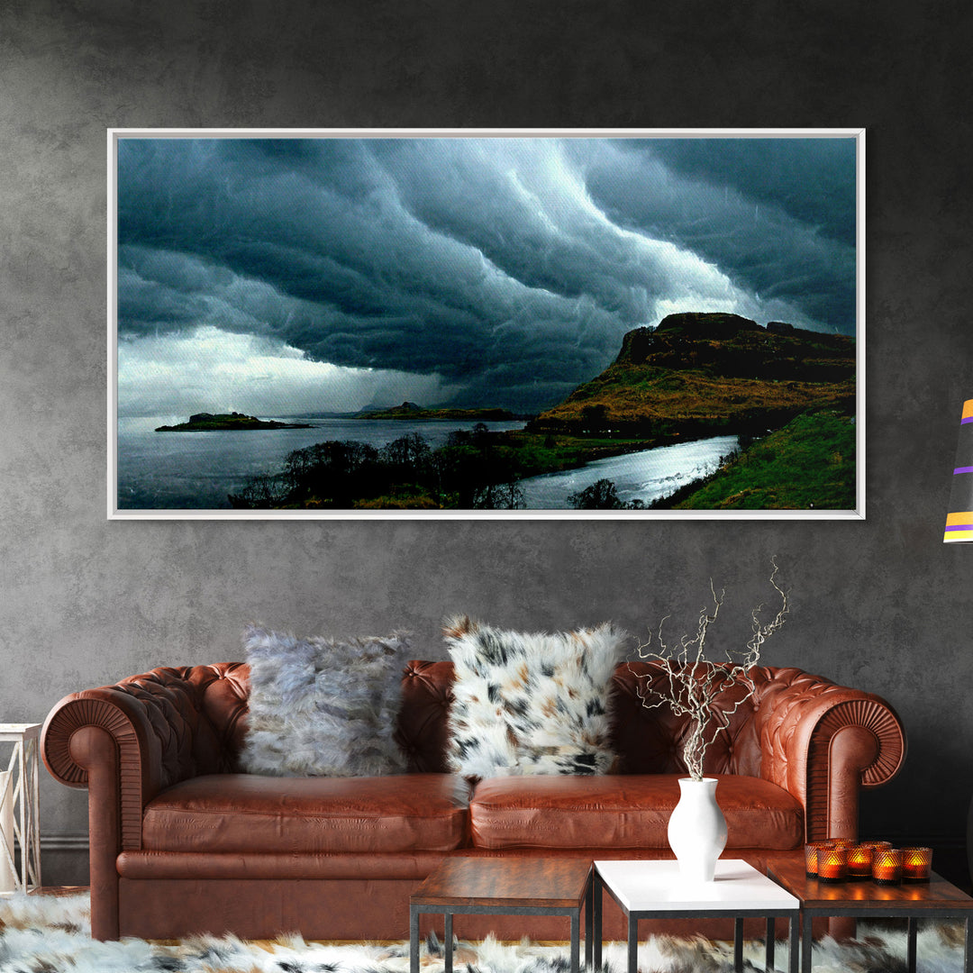 Storm Clouds Seascape Ocean Sea Islands Fine Art Print, Wall Art Print, Wall Décor, Wall Poster