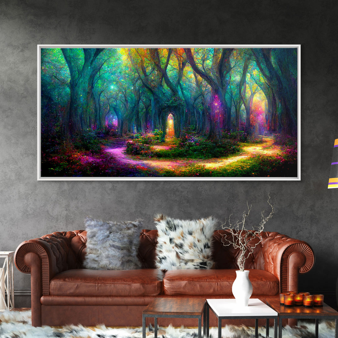 Beautiful Fantasy wall art, canvas print, magical forest, fantasy landscape art, ready to hang wall art