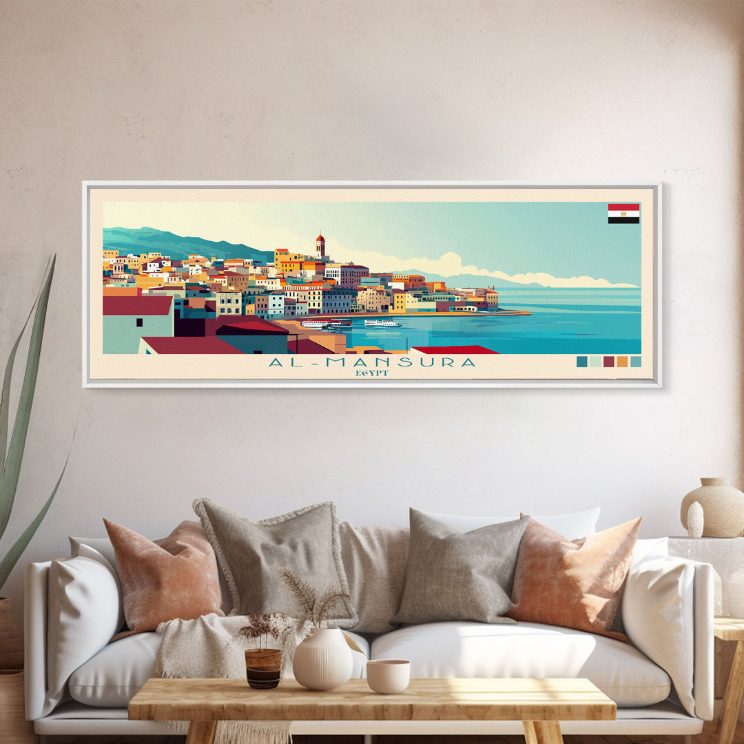 Albury–Wodonga, Australia Travel Poster Panoramic Canvas Print, Albury–Wodonga, Australia Painting, Australia Art, Albury–Wodonga Travel Art, Guest Room Painting