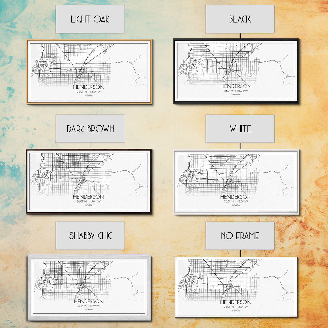 Henderson City Map, Nevada Map, Map Art, Minimalist Art, Wall Art, Canvas Art, Office Art, Cabin Gifts, Hanging Wall Décor, Trendy Wall Art