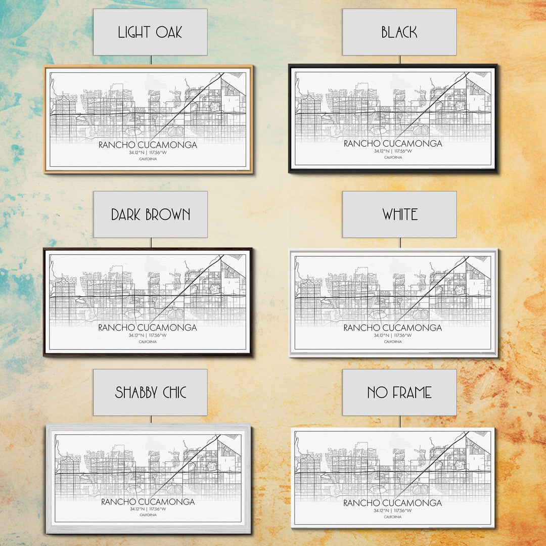 Rancho Cucamonga City Map, California Art, Map Print, Minimalist Wall Art, Wall Art, Canvas Art, Wall Hanging, Wedding Gift, Family Wall Art