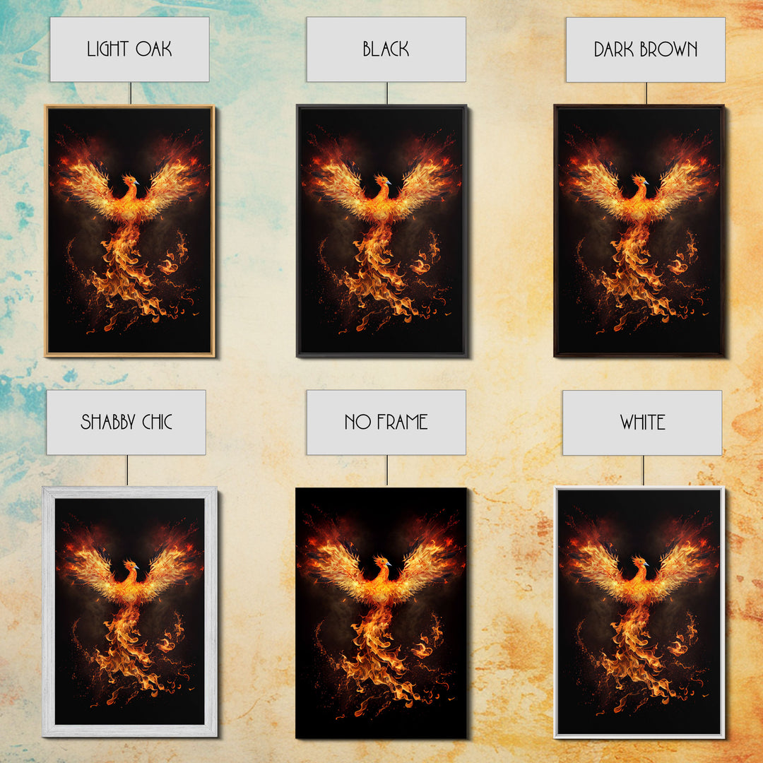 The Phoenix, Symbol of Renewal, Rebirth, Framed Canvas Art, Canvas Print, Canvas  Wall Art, Strength, Transformation and Renewal