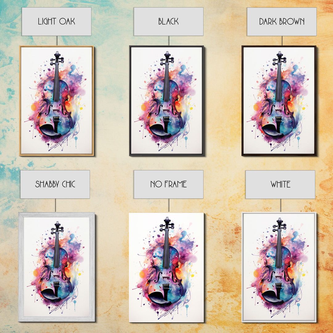 Violin Wall Art, Framed Canvas Print, Violin, Violin Art, Music Studio Decor, Instrument Print, Stringed Instruments