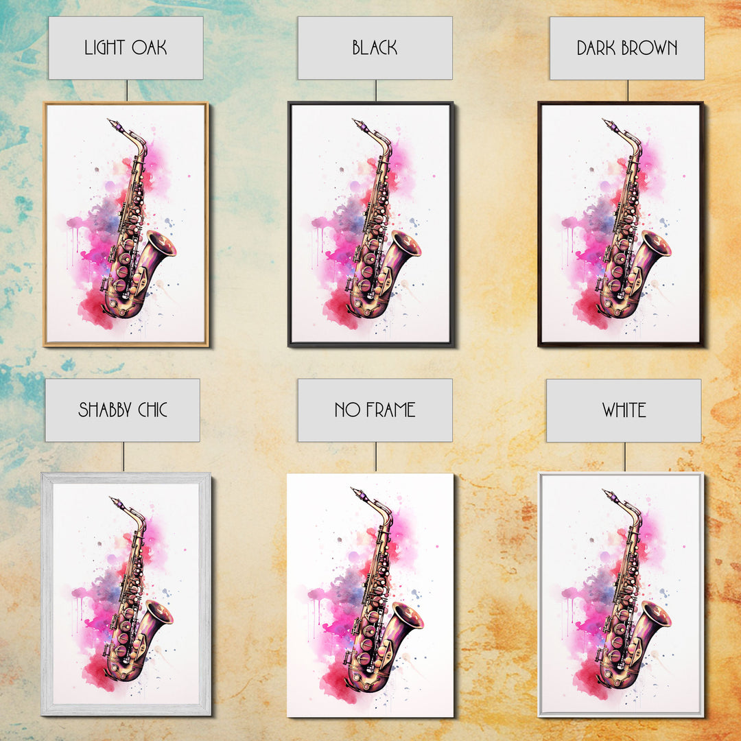 Saxophone Graffiti Wall Art, Saxophone Gifts, Cool Musical Wall Art, Unique Gift, Gift For Musician, Musical Art