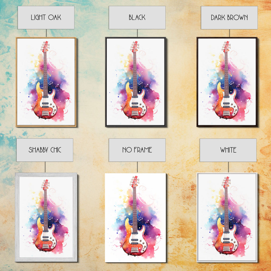 Electric Guitar Wall Art, Rock N Roll Decor, Graffiti Art, Splatter Art, Musician Gift Custom Guitar Art