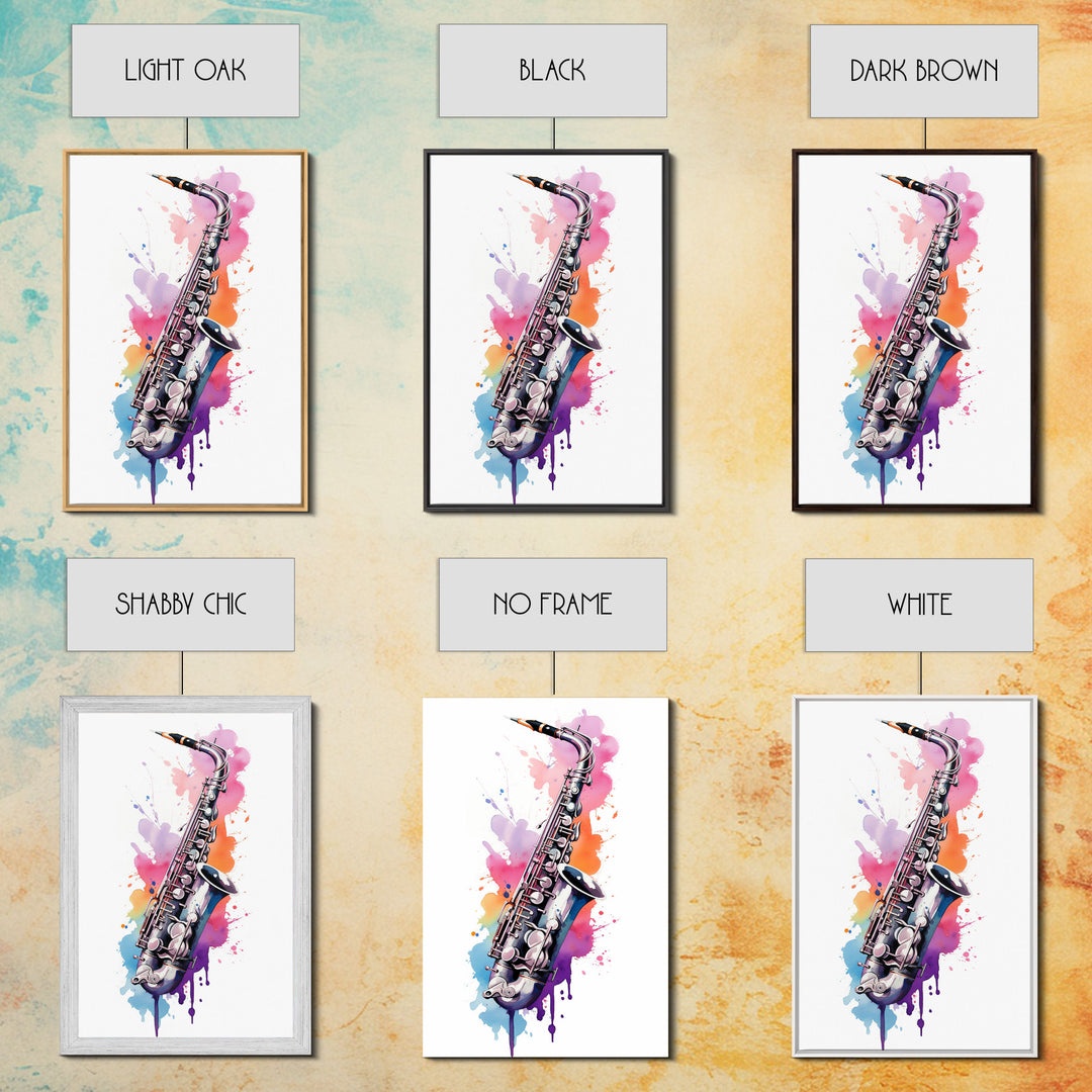 Saxophone Graffiti Wall Art, Saxophone Gifts, Cool Musical Wall Art, Unique Gift, Gift For Musician, Musical Art