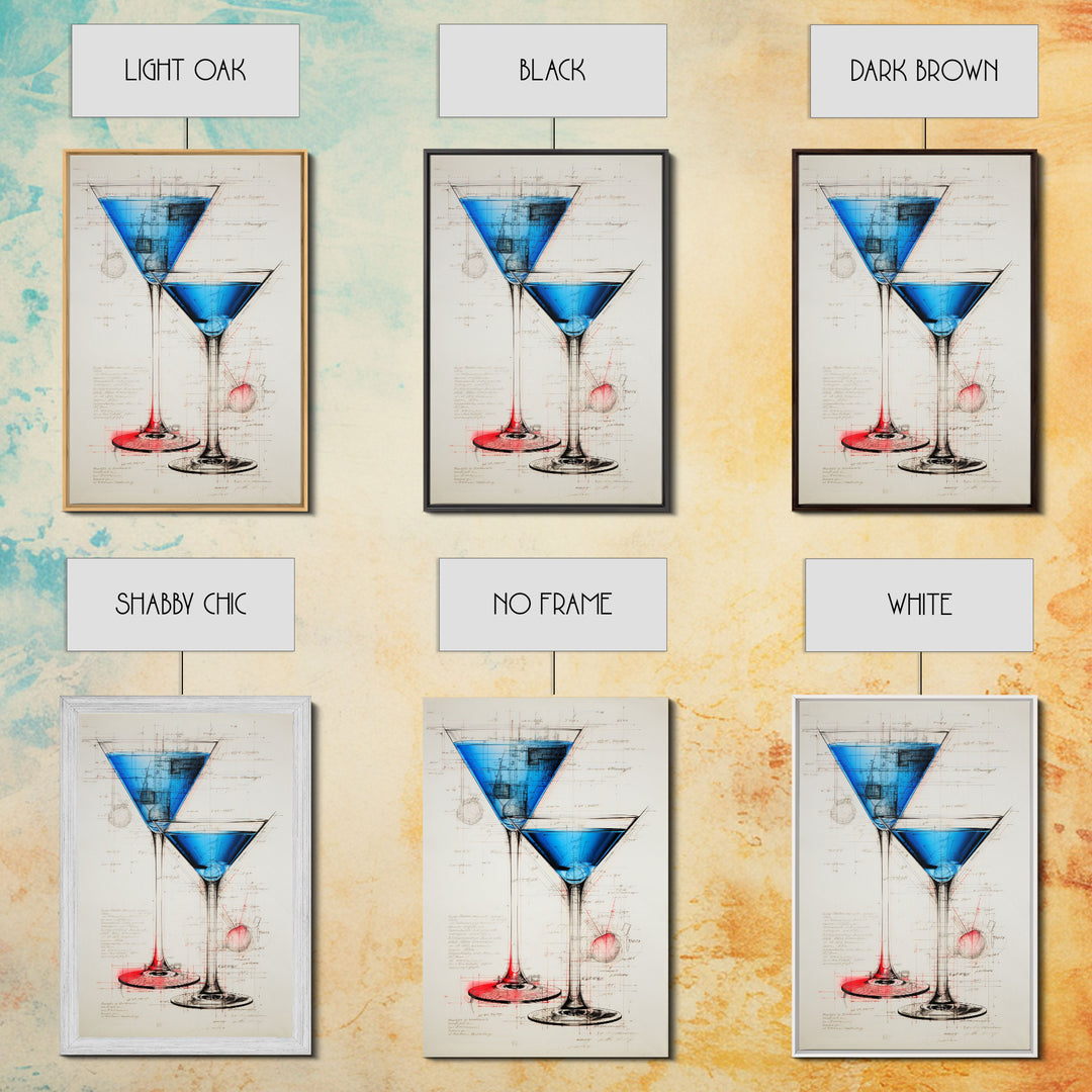 Cocktail Wall Art, Bar Cart Art, Alcohol Wall Art, Canvas Print, Wall Art, Vertical Art, Kitchen Wall Art, Best Friend Gifts, House Wall Art