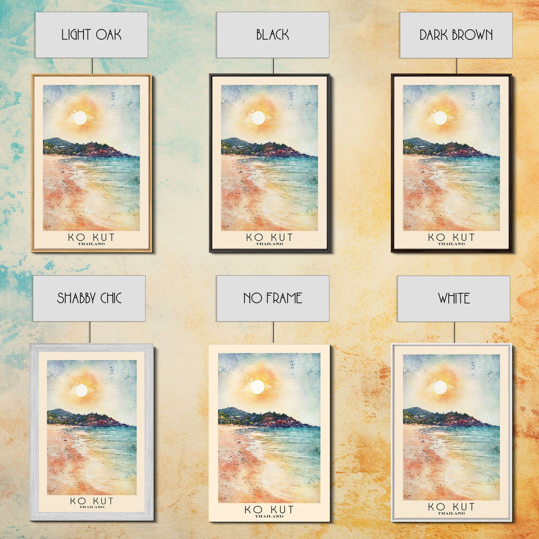 Ko Kut, Thailand Watercolor Print, Vacation Gift, Thailand Wall Art, Beach Painting, Beach Decor, Beach Or Lakehouse Art