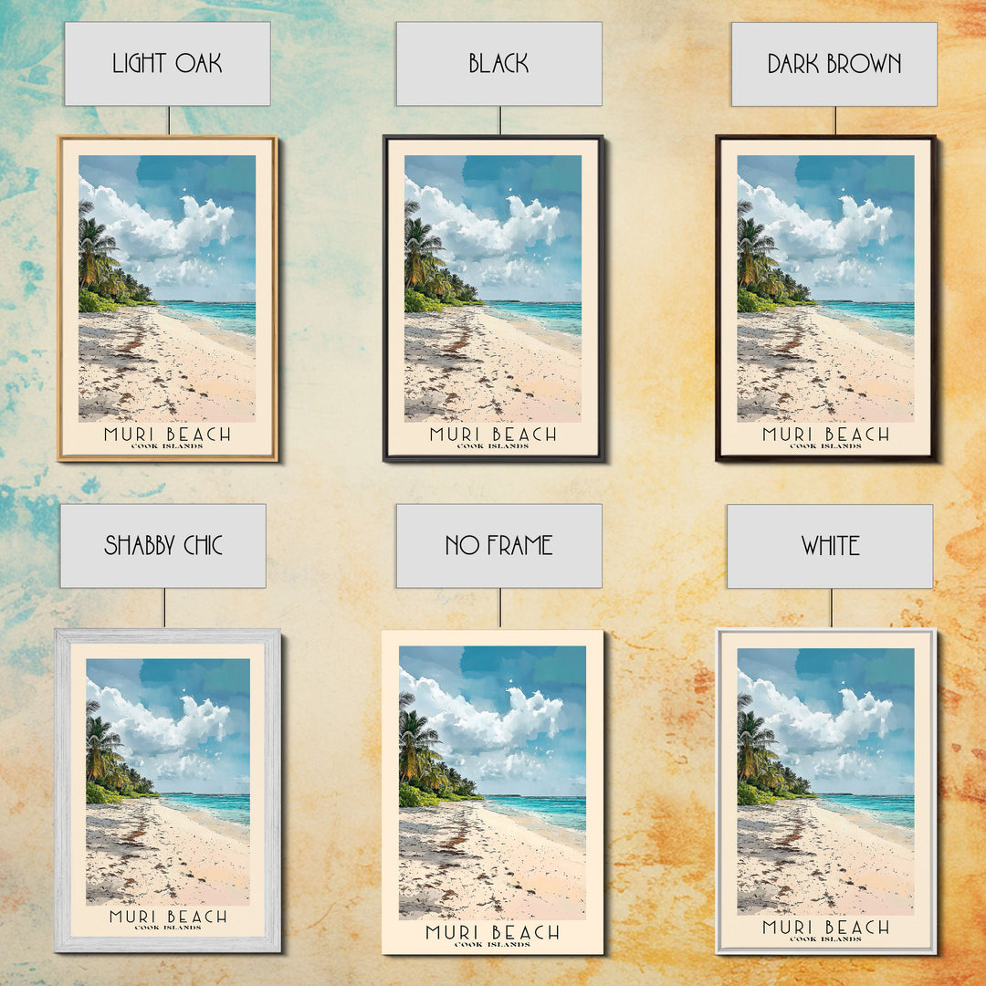 Muri Beach, Cook Islands Watercolor Print, Vacation Gift, Cook Islands Wall Art, Beach Painting, Beach Decor, Beach Or Lakehouse Art